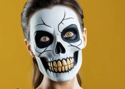 Easy Skeleton Face Paint for Halloween