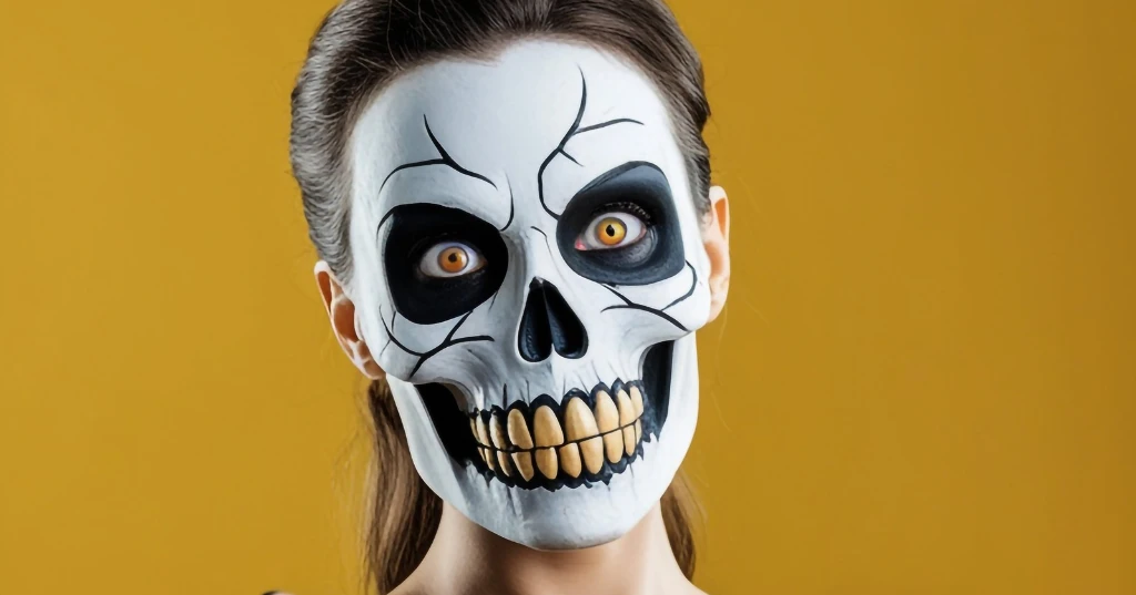 Easy Skeleton Face Paint for Halloween